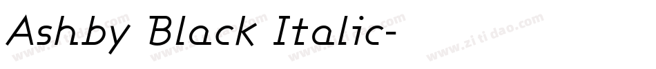 Ashby Black Italic字体转换